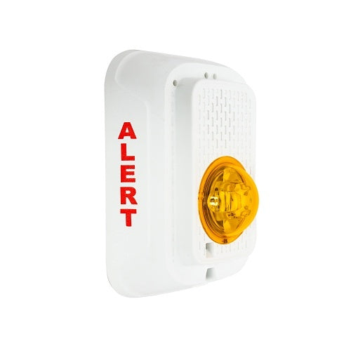 System Sensor SWLED-ALERT white indoor wall LED strobe marked ALERT, amber lens - view 2