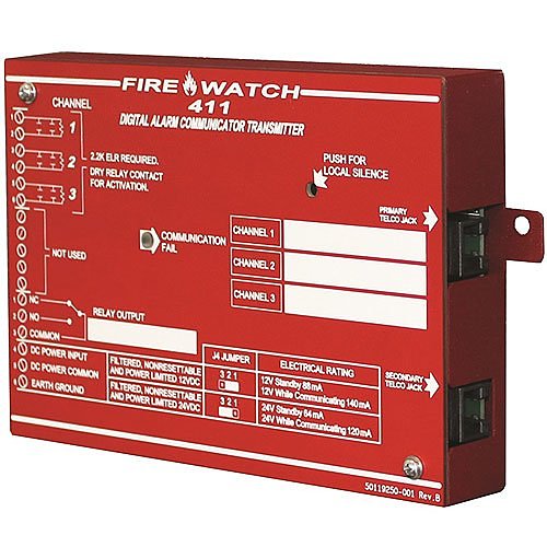 Fire-Lite 411UD 4-channel dual-line slave DACT with Form C relay - view 2