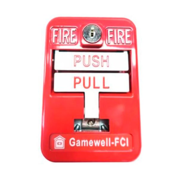 Gamewell-FCI GWMPS-2 red dual-action die-cast manual pull station - view 2