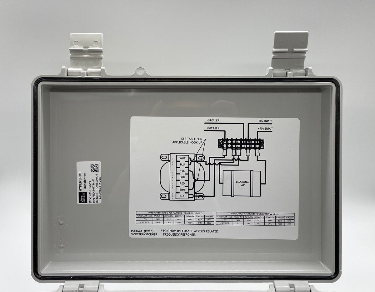 HyperSpike 90179A-801 70 V constant-voltage transformer accessory for loudspeakers - view 2