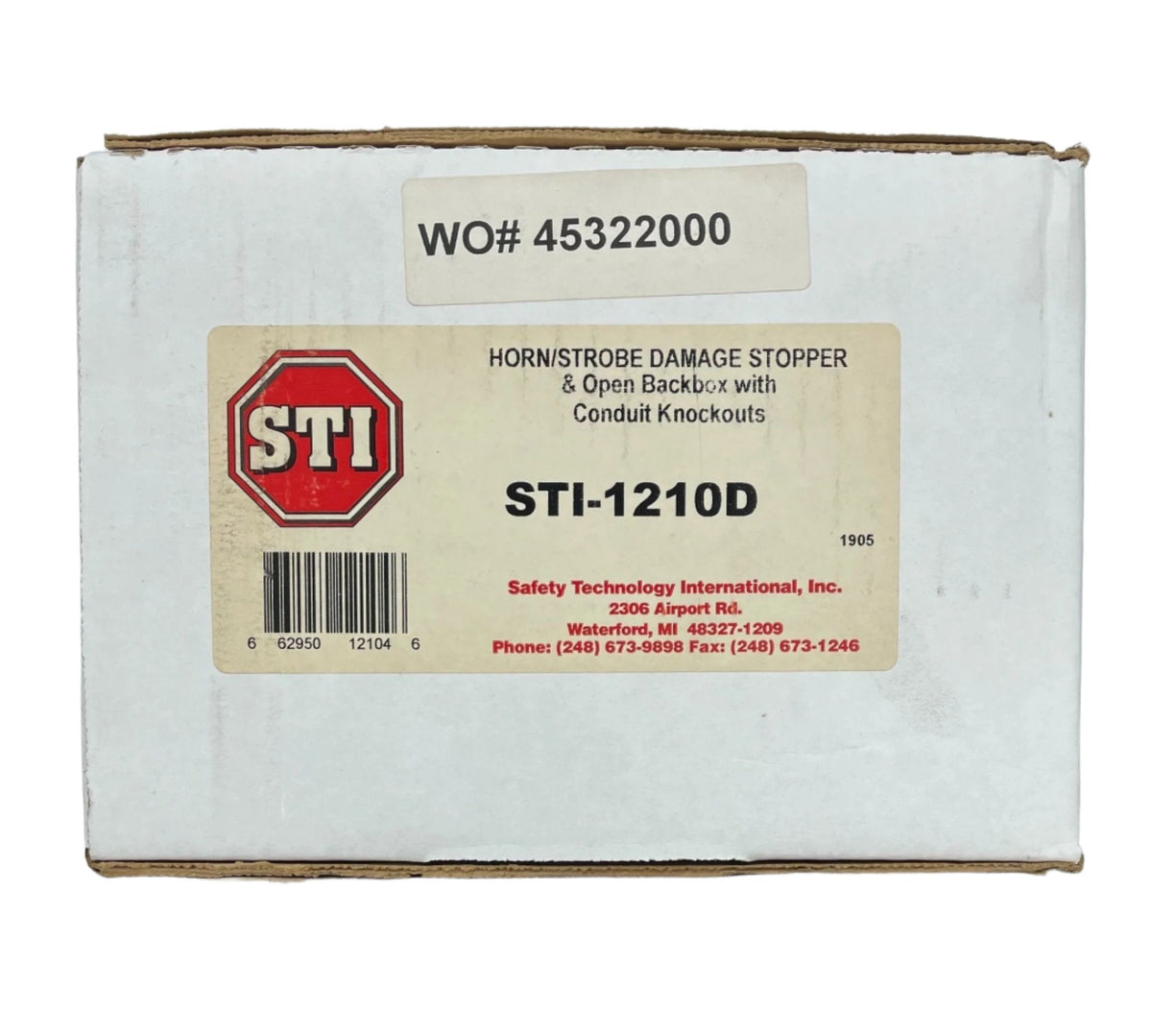 STI STI-1210D Horn/Strobe Damage Stopper clear polycarbonate cover with open back box - view 2