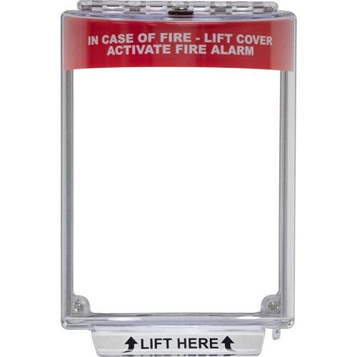 STI STI-13020FR Universal Stopper flush-mount dome cover with warning horn, red hood and fire label - view 2