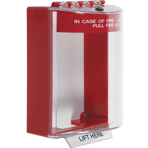 STI STI-13210FR Universal Stopper surface-mount dome cover, red label hood, fire label, no horn - view 2