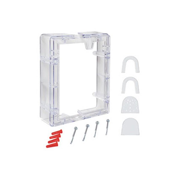 STI STI-3100 Clear conduit spacer with frame for Stopper II covers, adds 2 inches of depth - view 2