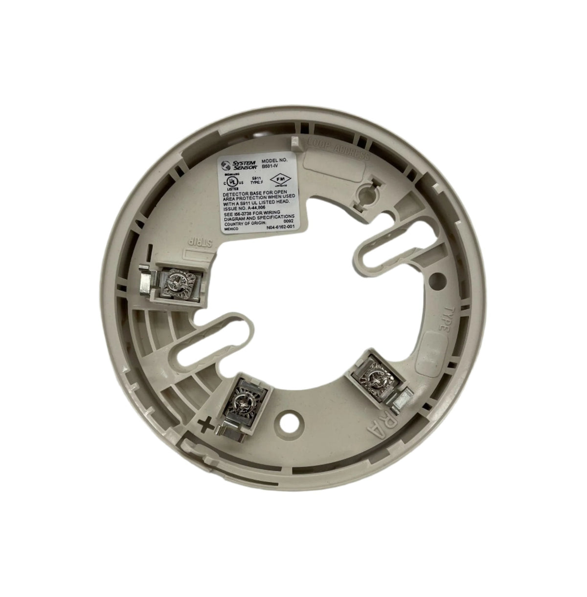 System Sensor B501-IV 4" Flangeless Detector Base, Ivory - view 2
