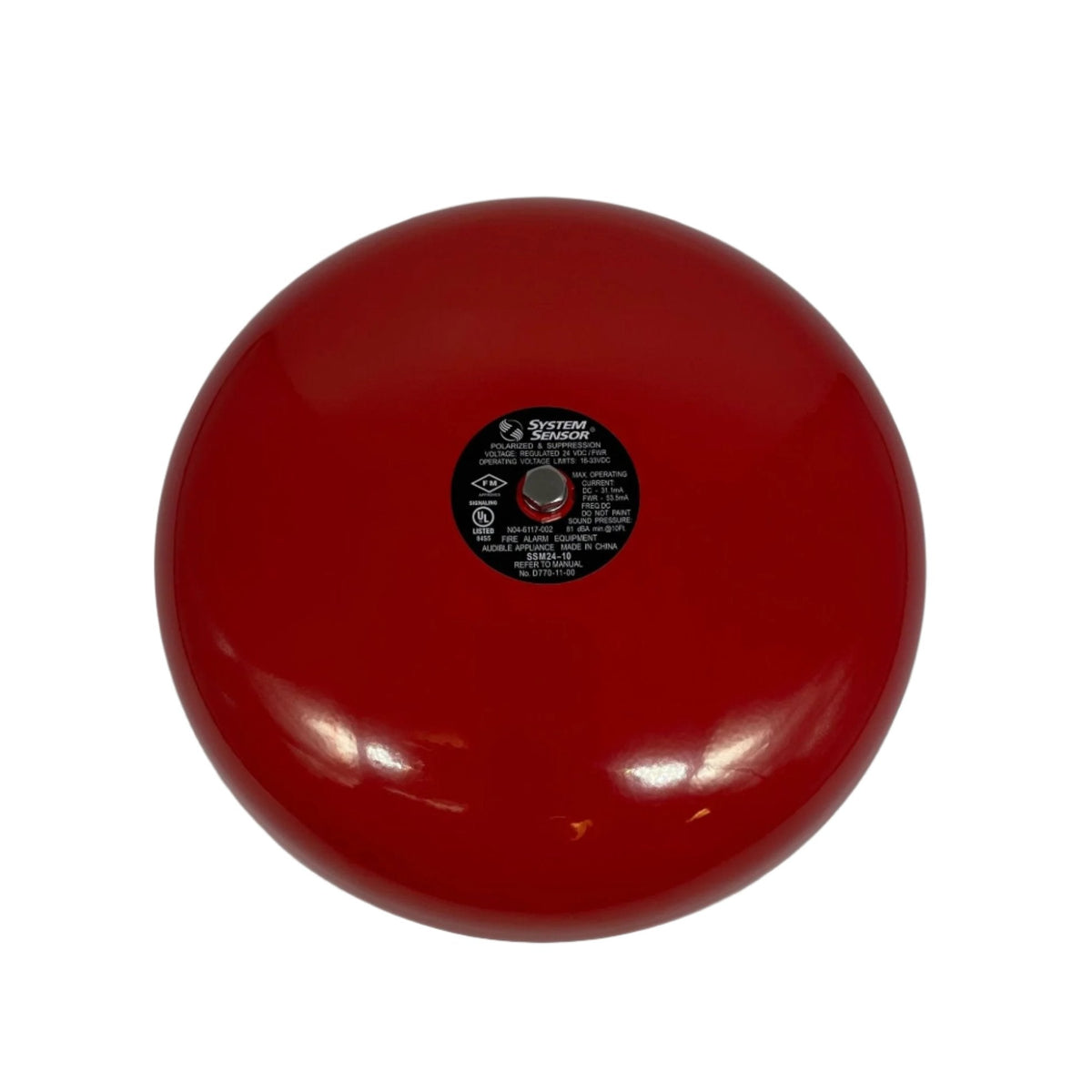 System Sensor SSM24-10 10-inch motor-driven alarm bell, 24 VDC, polarized - view 2