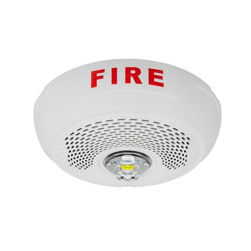 System Sensor SPSCWLED L-Series two-wire LED ceiling speaker strobe, white, FIRE marking - view 2