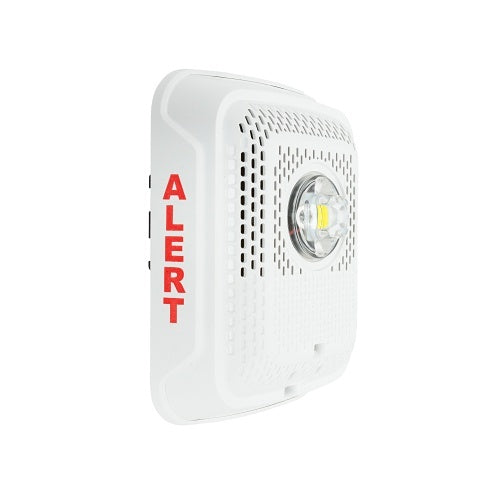 System Sensor SPSWLED-CLR-ALERT L-Series indoor LED wall speaker strobe, white, clear lens, ALERT marking - view 2