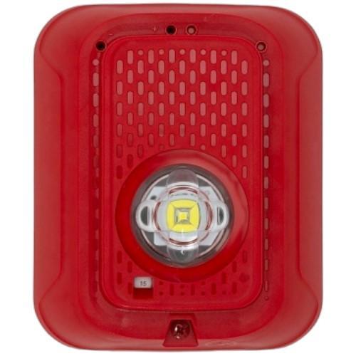 System Sensor SRLED-P L-Series indoor LED wall-mount strobe, red, plain housing, no FIRE lettering - view 2