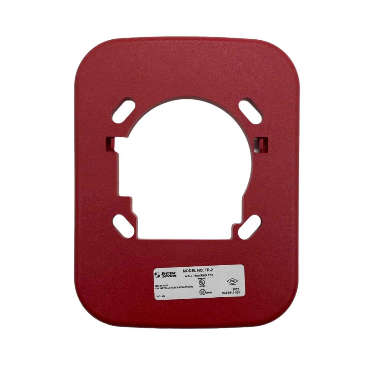 System Sensor TR-2 red universal wall trim ring for L-Series appliances, 5-pack - view 2