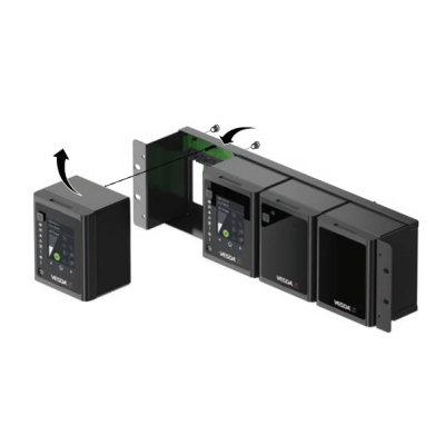 VESDA VEK-A10-7 VESDA-E remote module subrack kit, 3.5 in. touch screen, 7 relays - view 2